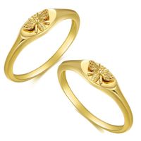 Elegant Bee Copper Plating Gold Plated Rings main image 4