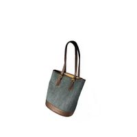 Femmes Petit Toutes Les Saisons Polyester Couleur Unie Style Vintage Seau Ouvert Sac Seau main image 4