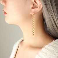 Chain Asymmetrical Earrings sku image 1