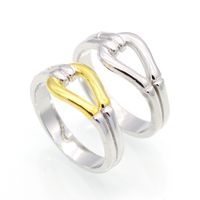 Wholesale Simple Style Leaf Titanium Steel White Gold Plated Rings main image 1