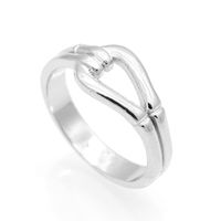 Wholesale Simple Style Leaf Titanium Steel White Gold Plated Rings main image 4