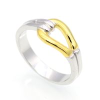 Wholesale Simple Style Leaf Titanium Steel White Gold Plated Rings main image 6