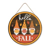 Autumn Hello Fall Door Plate Home Wall Leaf Wooden Hanging sku image 4