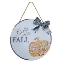 Autumn Hello Fall Door Plate Home Wall Leaf Wooden Hanging sku image 10