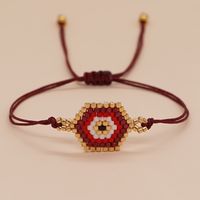 Handmade Devil's Eye Glass Knitting Unisex Bracelets sku image 1