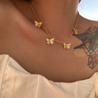 Feenhafter Stil Schmetterling Titan Stahl Halskette main image 3