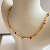Wholesale Retro Colorful Stainless Steel Necklace main image 1