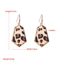 1 Pair Elegant Geometric Leopard Plating Inlay Alloy Artificial Leather Gold Plated Ear Hook main image 2