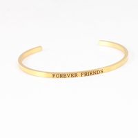 Wholesale Retro Letter Stainless Steel Bangle main image 2