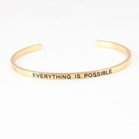 Wholesale Retro Letter Stainless Steel Bangle main image 3