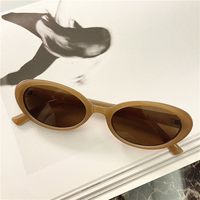 Retro Oval Resin Oval Frame Full Frame Women's Sunglasses sku image 3