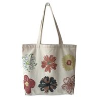 Women's Streetwear Flower Canvas Shopping Bags main image 5