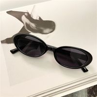 Retro Oval Resin Oval Frame Full Frame Women's Sunglasses sku image 5