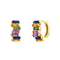 1 Paar Glam Toller Stil Einfarbig Kupfer Überzug Inlay Zirkon Vergoldet Ohrringe sku image 4