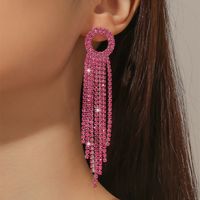 1 Pair Vacation Solid Color Plating Inlay Alloy Rhinestone Rhinestones Silver Plated Drop Earrings main image 1