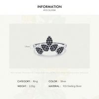 Elegant Water Droplets Sterling Silver Plating Inlay Zircon Rhodium Plated Rings main image 4