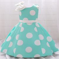 Casual Elegant Polka Dots Printing Polyester Girls Dresses main image 5