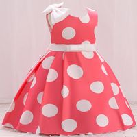 Casual Elegant Polka Dots Printing Polyester Girls Dresses main image 2