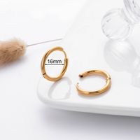 1 Pair Simple Style Solid Color Plating Stainless Steel Titanium Steel Gold Plated Earrings sku image 7