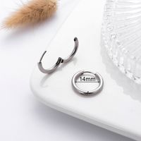 1 Pair Simple Style Solid Color Plating Stainless Steel Titanium Steel Gold Plated Earrings sku image 1