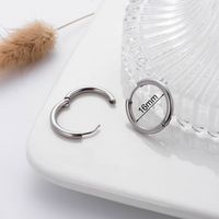 1 Pair Simple Style Solid Color Plating Stainless Steel Titanium Steel Gold Plated Earrings sku image 2