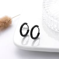 1 Pair Simple Style Solid Color Plating Stainless Steel Titanium Steel Gold Plated Earrings sku image 10