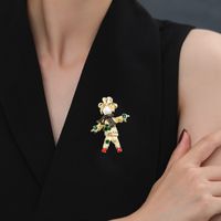 Classic Style Human Alloy Inlay Artificial Gemstones Unisex Brooches main image 6