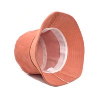 Unisex Casual Solid Color Flat Eaves Bucket Hat main image 5
