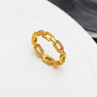 Wholesale Simple Style Solid Color Titanium Steel Rings main image 5