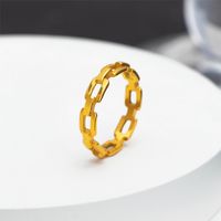Wholesale Simple Style Solid Color Titanium Steel Rings main image 1