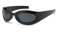 Y2k Color Block Tac Oval Frame Full Frame Men's Sunglasses sku image 1
