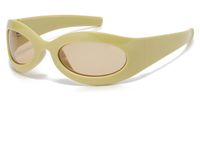 Y2k Color Block Tac Oval Frame Full Frame Men's Sunglasses sku image 5