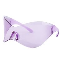 Fashion Pc Special-shaped Mirror Frameless Sports Sunglasses sku image 8