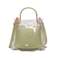 Women's Small Summer Pvc Pu Leather Solid Color Basic Square Zipper Handbag main image 4