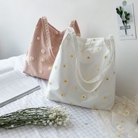 Women's Cute Flower Canvas Shopping Bags main image 5
