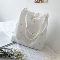 Women's Cute Flower Canvas Shopping Bags sku image 1