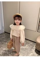 Princess Cute Simple Style Solid Color Lace Cotton Girls Outerwear main image 1