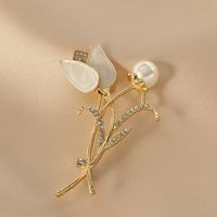Sweet Flower Alloy Inlay Pearl Women'S Brooches sku image 1