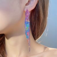 Simple Style Alliage Strass Impression Des Boucles D'oreilles Banquet Boucles D'oreilles main image 9