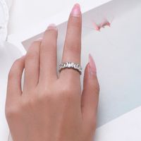 Luxurious Water Droplets Sterling Silver Inlay Zircon Rings main image 4