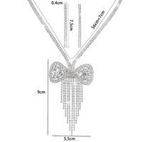 Luxurious Geometric Metal Inlay Rhinestones Women's Earrings Necklace main image 2