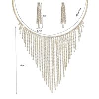Luxurious Tassel Metal Inlay Rhinestones Women's Earrings Necklace main image 3