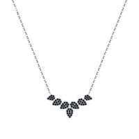 Style Simple Feuille Argent Sterling Incruster Zircon Femmes Anneaux Collier sku image 6