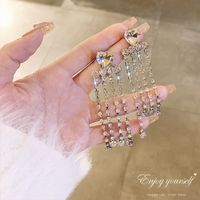Wholesale Jewelry 1 Pair Lady Heart Shape Alloy Artificial Gemstones Drop Earrings sku image 6