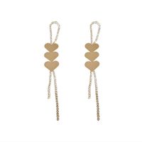 Wholesale Jewelry 1 Pair Lady Heart Shape Alloy Artificial Gemstones Drop Earrings main image 5