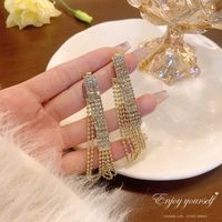 Wholesale Jewelry 1 Pair Lady Heart Shape Alloy Artificial Gemstones Drop Earrings sku image 4