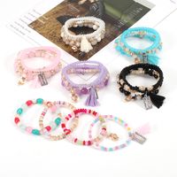 Ethnic Style Oval Tassel Rectangle Beaded Artificial Crystal Alloy Women's Bracelets main image 4