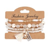 Ethnic Style Oval Tassel Rectangle Beaded Artificial Crystal Alloy Women's Bracelets sku image 1