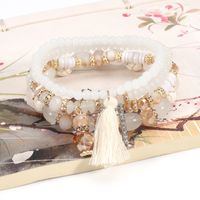 Ethnic Style Oval Tassel Rectangle Beaded Artificial Crystal Alloy Women's Bracelets main image 3