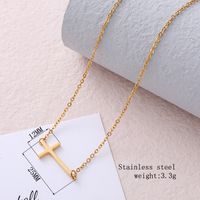 Wholesale Hip-hop Cross Stainless Steel Pendant Necklace main image 3